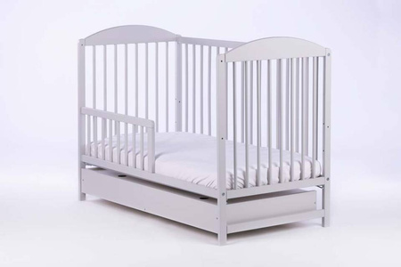 Łóżeczko/tapczanik  PETIT FOX  - SZARY - SZUFLADA