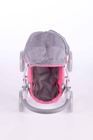 Wózek z gądolą  - SUSIE -  GREY and PINK