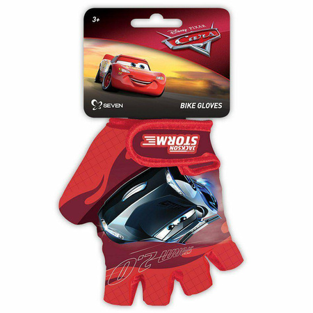 Rękawiczki rowerowe - CARS - CZERWONY