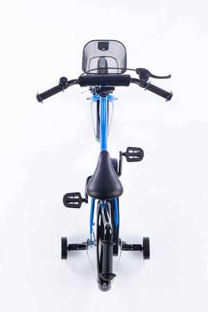 Rowerek dziecięcy 16 cali TOMABIKE z prowadnikiem  - PLATINUM - NIEBIESKI