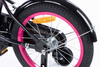 Rowerek dziecięcy 16 cali TOMABIKE XXIV z prowadnikiem - PLATINUM - CZARNY-RÓŻOWY
