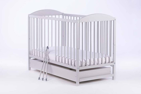 Łóżeczko/tapczanik  PETIT FOX  - SZARY - SZUFLADA