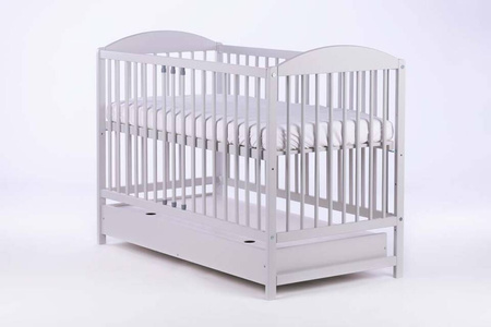 Łóżeczko/tapczanik  PETIT FOX  - SZARY - SZUFLADA