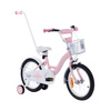 Rowerek dziecięcy 16 cali TOMABIKE XXIV z prowadnikiem- PLATINUM  - JASNY RÓŻOWY