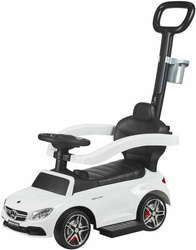 Jeździk z prowadnikiem MERCEDES (licencja) - BIAŁY + rejestracja