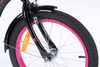 Rowerek dziecięcy 18 cali TOMABIKE z prowadnikiem - PLATINUM - CZARNY-RÓŻOWY