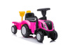 Jeździk traktor z przyczepą  NEW HOLLAND  - RÓŻ + rejestracja