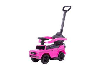 Jeździk z prowadnikiem MERCEDES-BENZ G350 gumowe koła i eko-skórzane siedzisko - RÓŻOWY + rejestracja