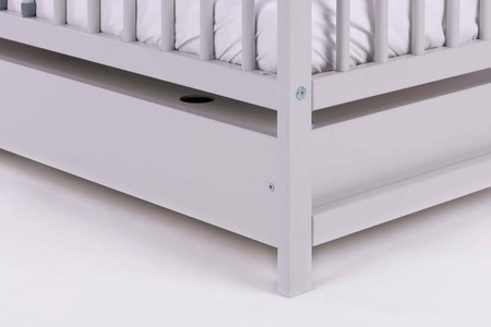 Łóżeczko/tapczanik  PETIT FOX  - SZARY - SZUFLADA