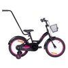 Rowerek dziecięcy 16 cali TOMABIKE XXIV z prowadnikiem - PLATINUM - CZARNY-RÓŻOWY