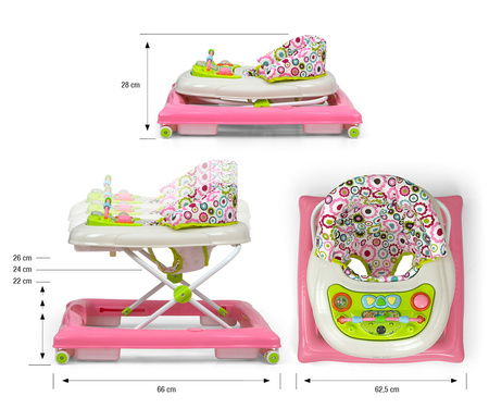 CHODZIK - 3760 -  PATROL - FLOWER - RÓŻOWY