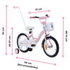 Rowerek dziecięcy 16 cali TOMABIKE XXIV z prowadnikiem- PLATINUM  - JASNY RÓŻOWY