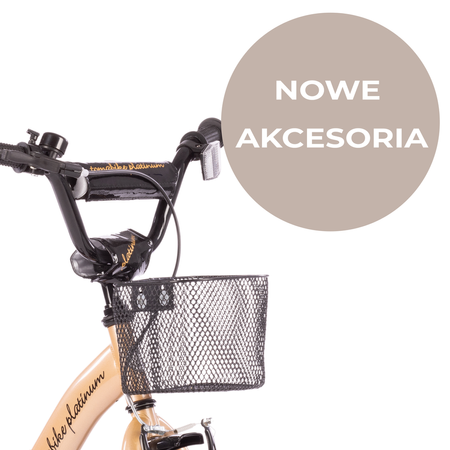 Rowerek dziecięcy 16 cali TOMABIKE z prowadnikiem - PLATINUM  - ZŁOTY