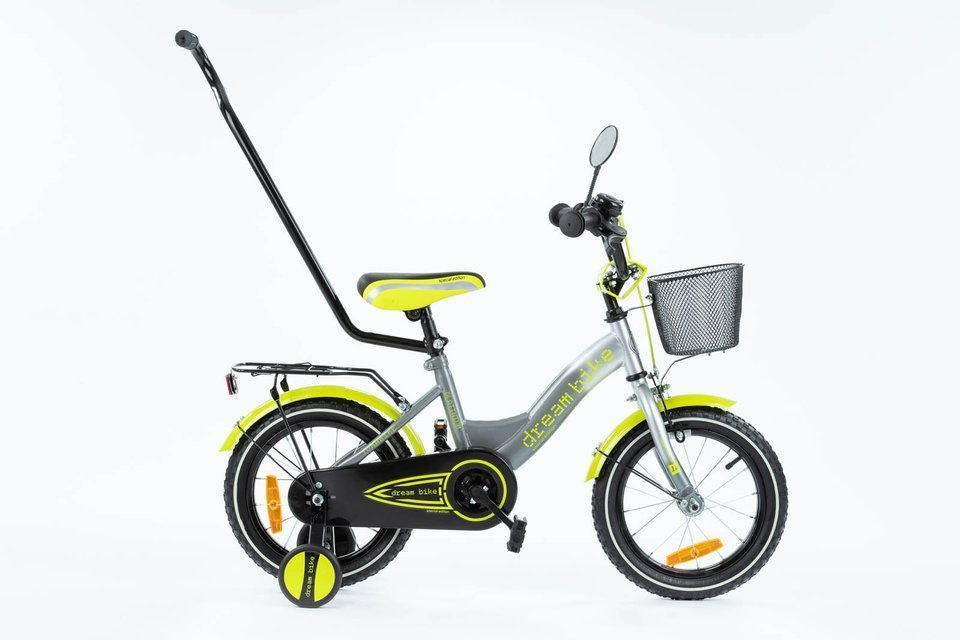 Karta towaru Rowerek dziecięcy 14 cali z prowadnikiem zielono