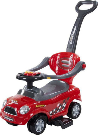 Jeździk z prowadnikiem Quick Coupe - CZERWONY