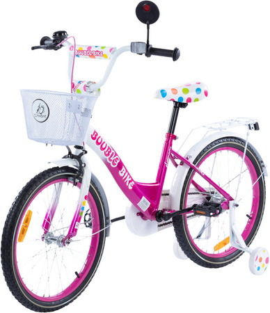 Rowerek dziecięcy TOMABIKE 18 cali  BUBBLE  -  różowy